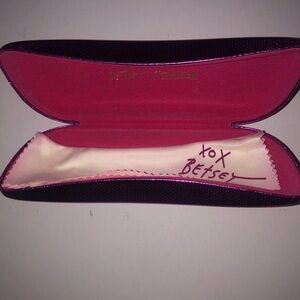 Betsey Johnson Pink Glasses Case